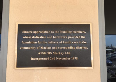 ATSICHS engraving plaque