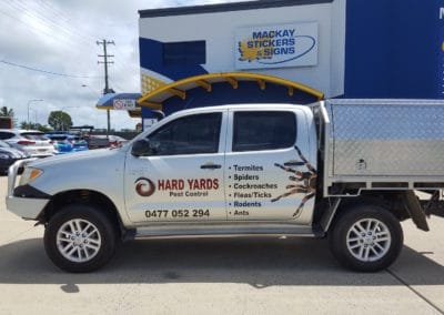 Hard Yards Pest Control vehicle signs